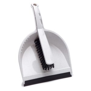 10090168 - Wecoline handveger en blik met rubberstrip kunststof grijs