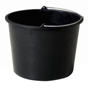 651053 - Betra emmer rond met beugel 12 liter kunststof zwart