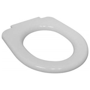 BO001 - Plieger Brussel Toiletbril - Universele vorm WC Bril - Thermoplast - Wit - Zonder Deksel - Geschikt voor toilet 70cm